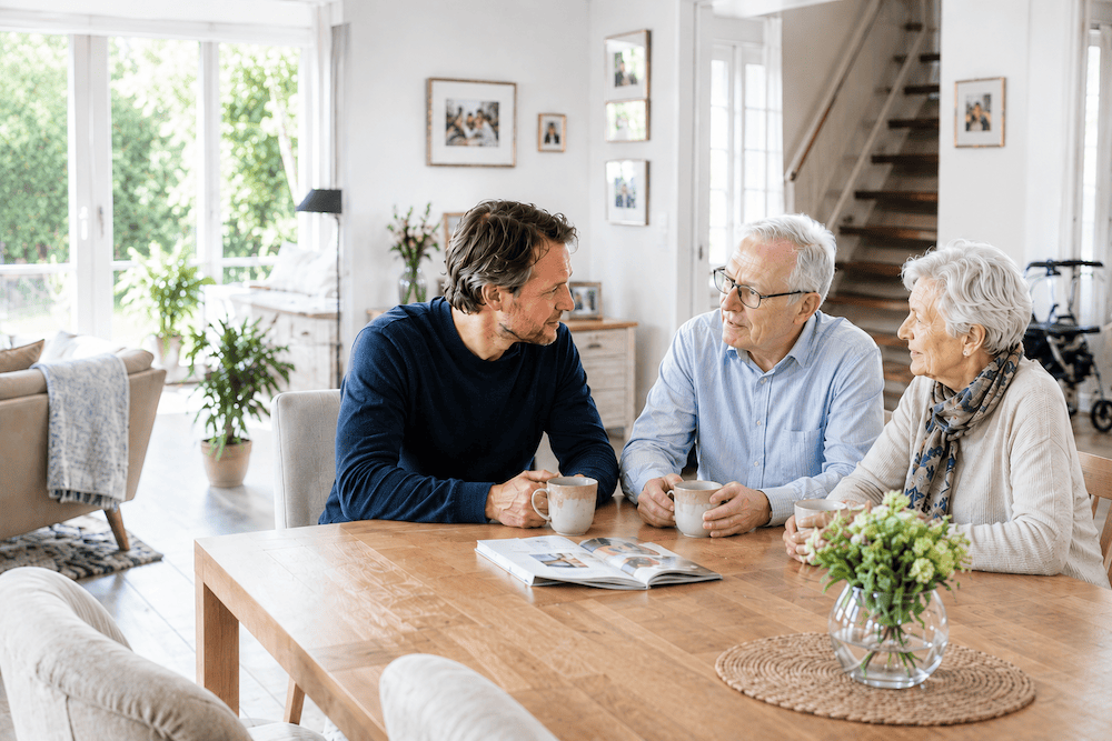 Zoon in gesprek met ouders