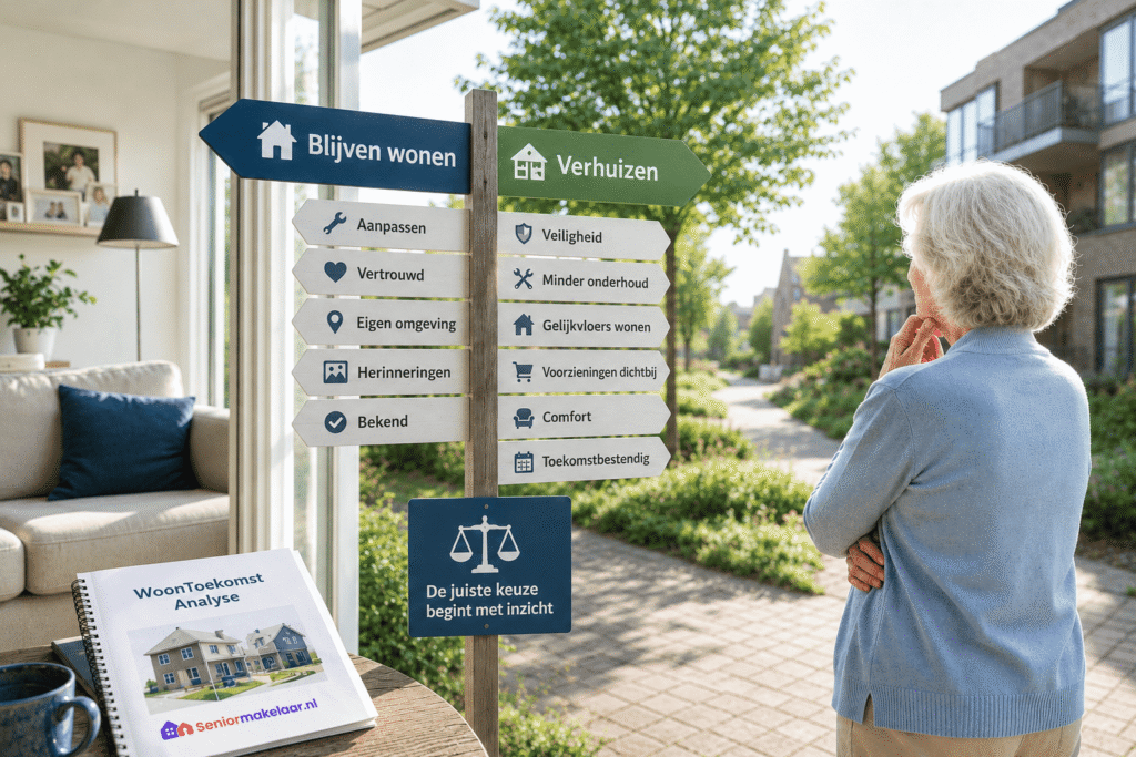 Senior voor een routebord